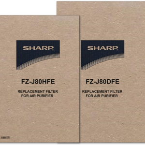 Sharp Replacement Filter Set ( True HEPA Filter FZ-J80HFE + Active Carbon Filter FZ-J80DFE ) for FP-J60M-W , FP-J80M-H Air Purifier Models